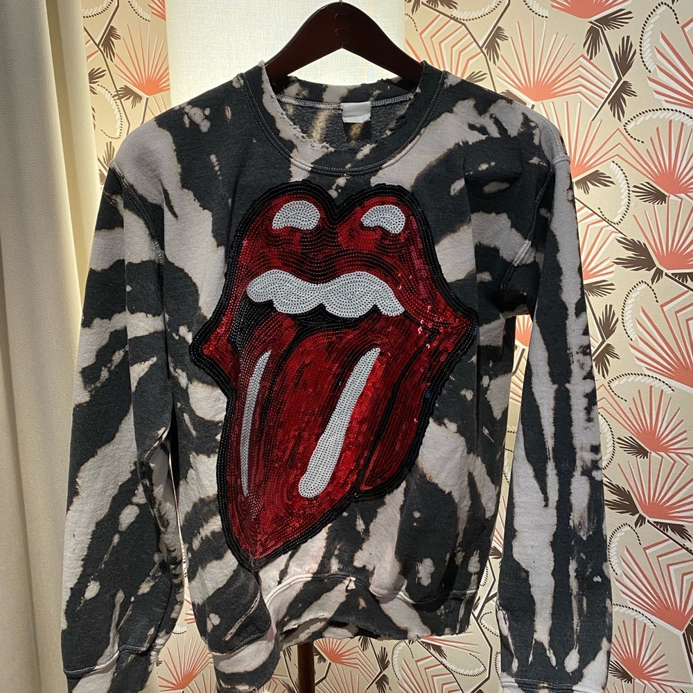 RARE Madeworn sequin Rollong Stone sweatshirt